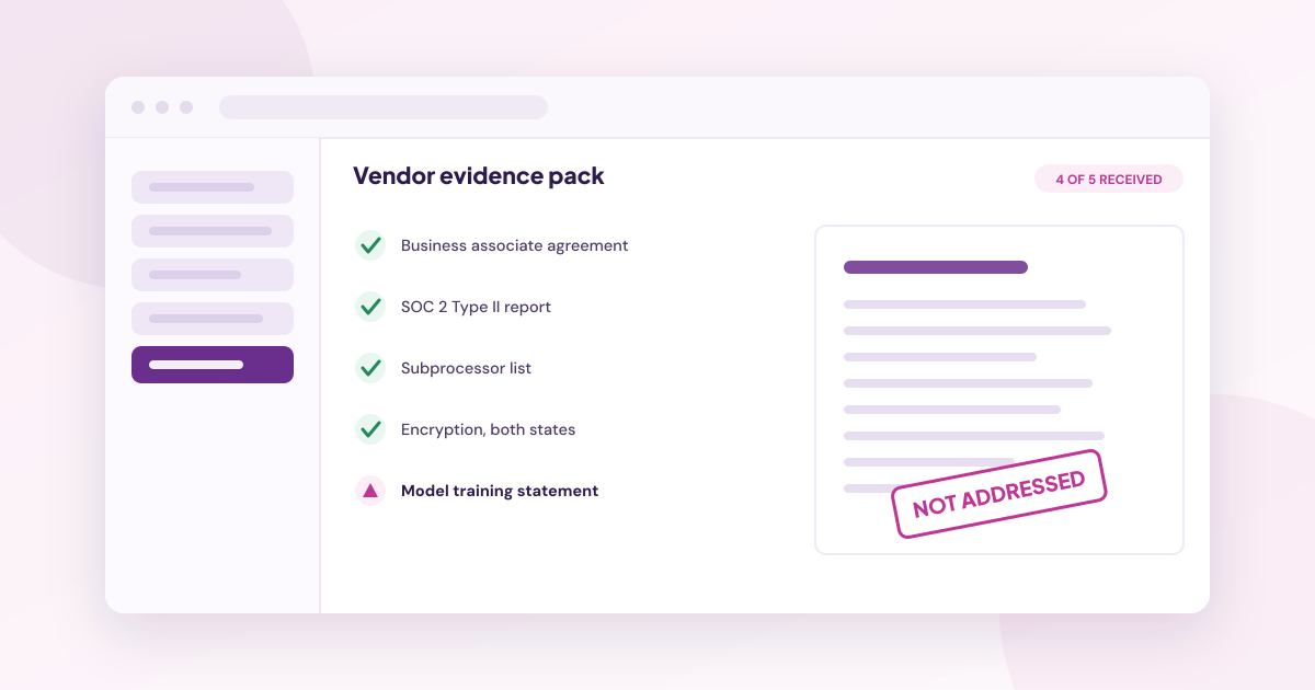 How to Vet a Healthcare AI Vendor: BAA, Trust Center and Audit Trail