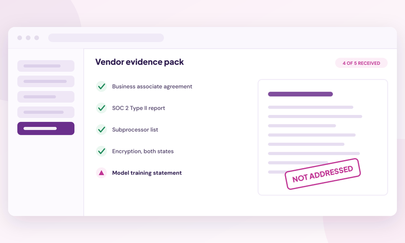 How to Vet a Healthcare AI Vendor: BAA, Trust Center and Audit Trail